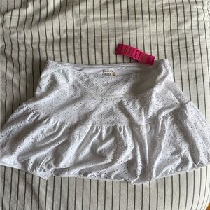 NWT Lilly Pulitzer White Eyelet Athletic Mini Skirt